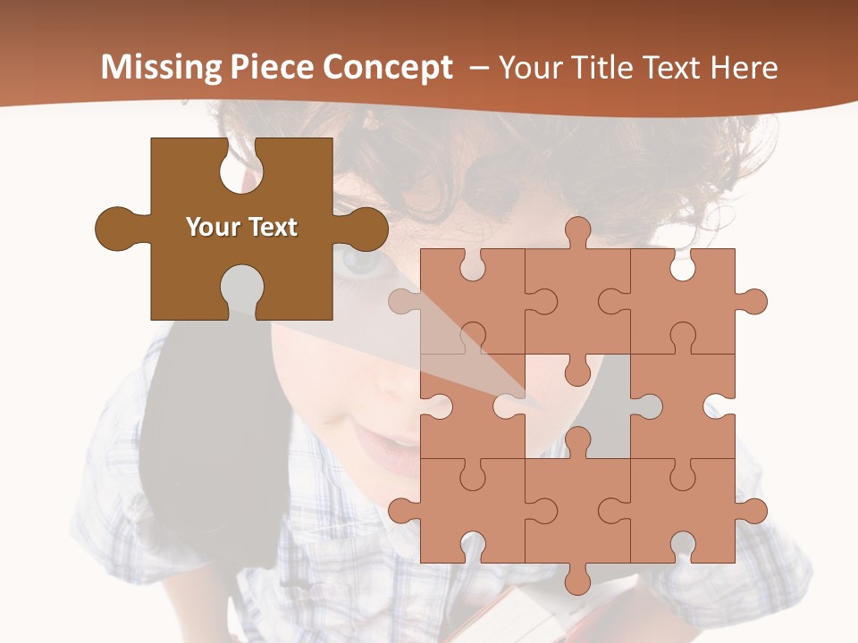 Rucksack Youth White PowerPoint Template