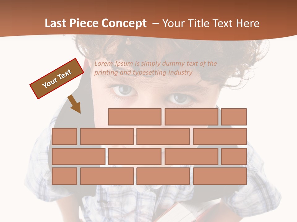 Rucksack Youth White PowerPoint Template