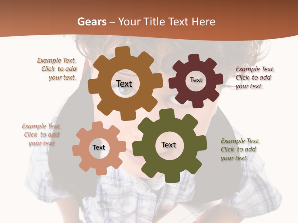 Rucksack Youth White PowerPoint Template