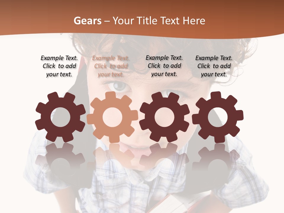 Rucksack Youth White PowerPoint Template