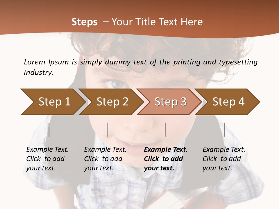 Rucksack Youth White PowerPoint Template