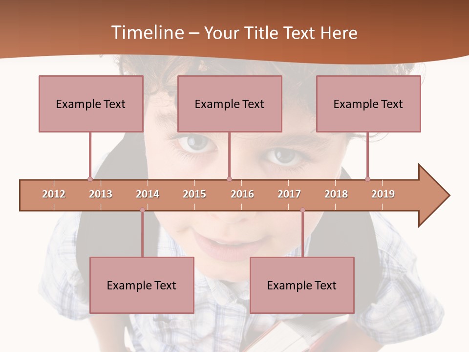 Rucksack Youth White PowerPoint Template