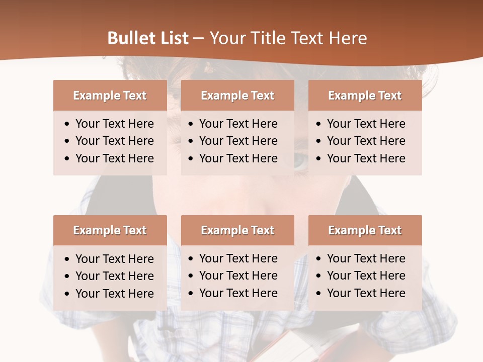 Rucksack Youth White PowerPoint Template