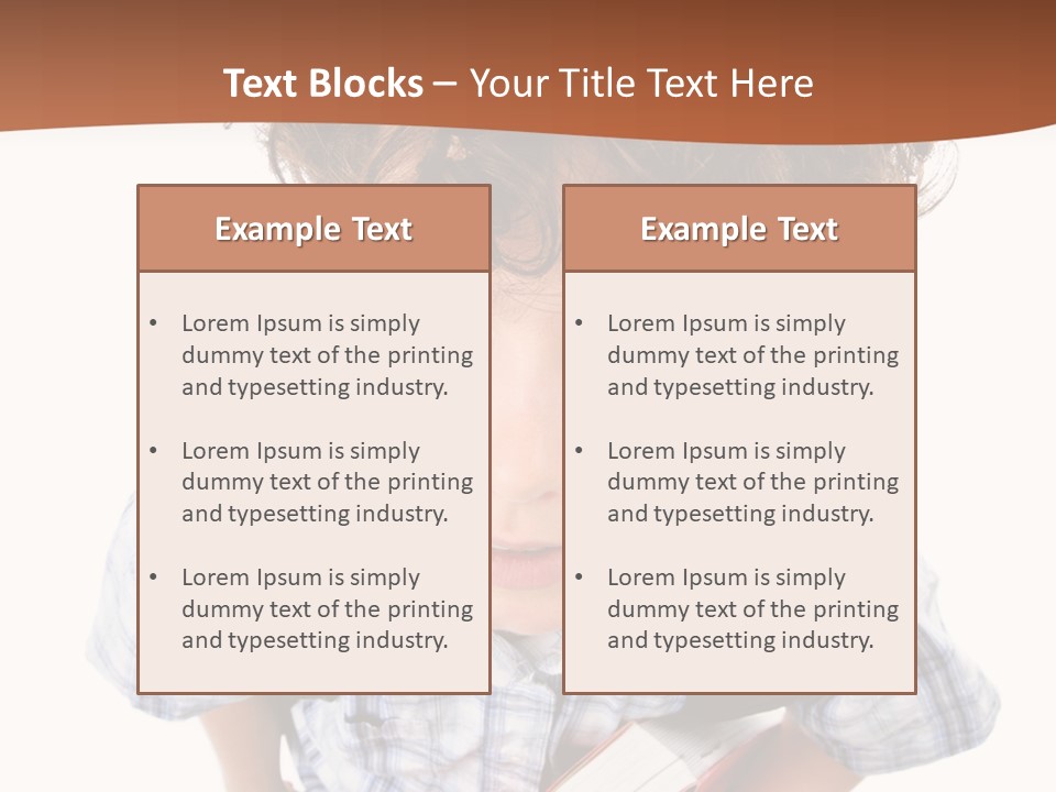 Rucksack Youth White PowerPoint Template
