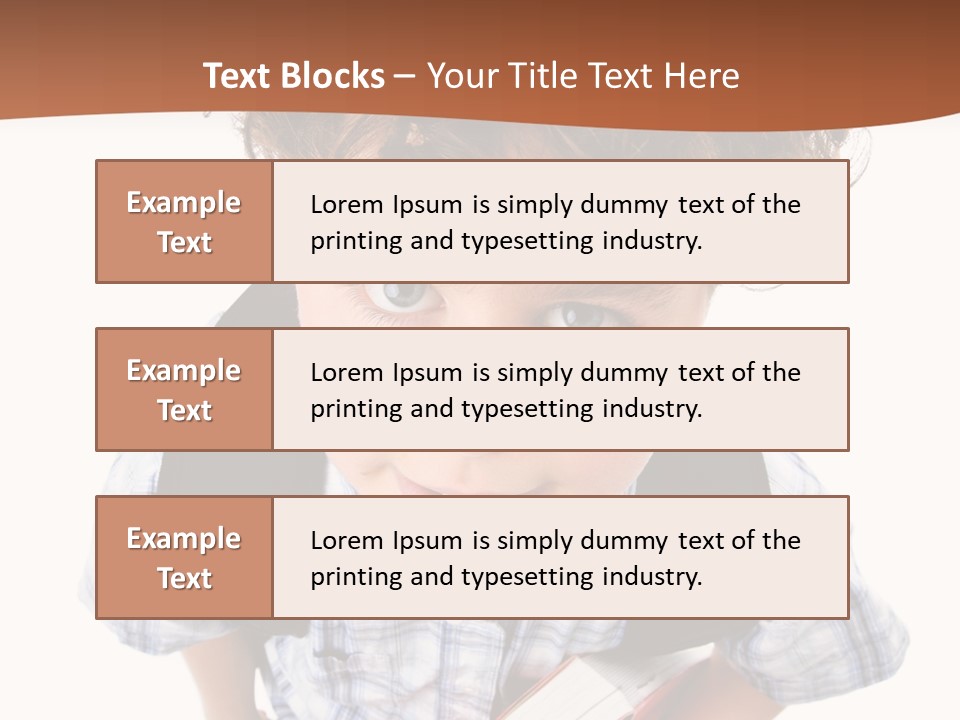 Rucksack Youth White PowerPoint Template