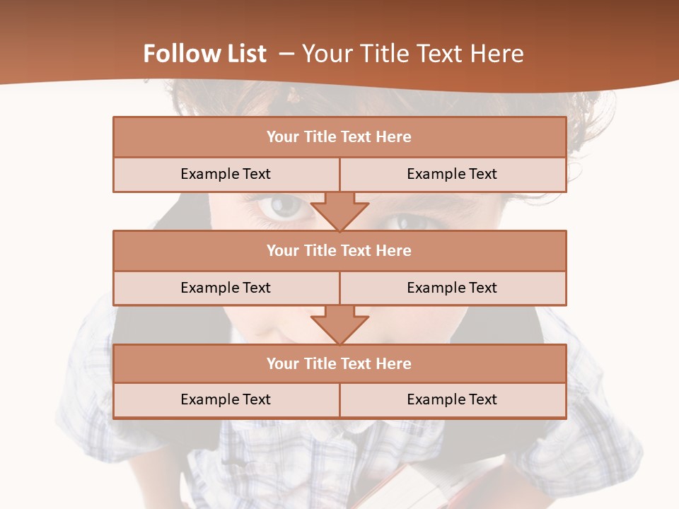 Rucksack Youth White PowerPoint Template