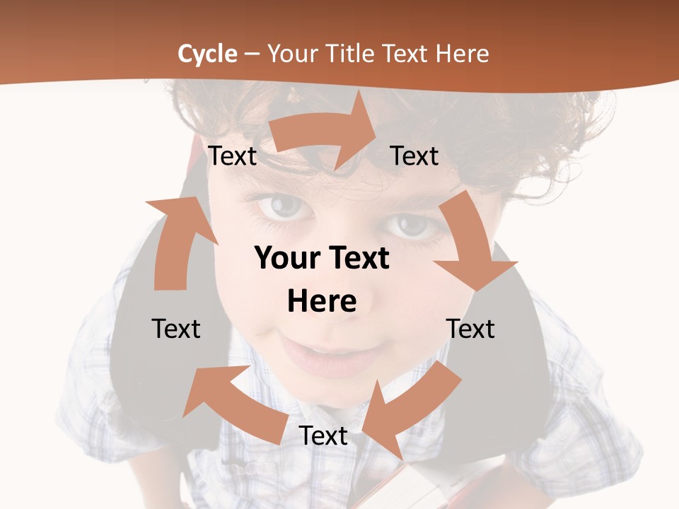 Rucksack Youth White PowerPoint Template