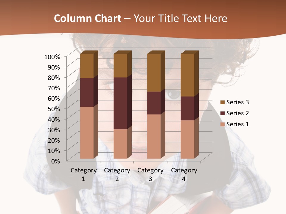 Rucksack Youth White PowerPoint Template