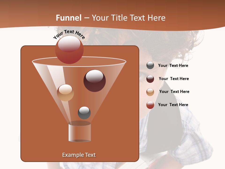 Rucksack Youth White PowerPoint Template