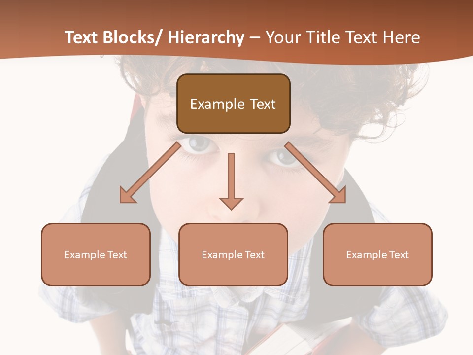 Rucksack Youth White PowerPoint Template