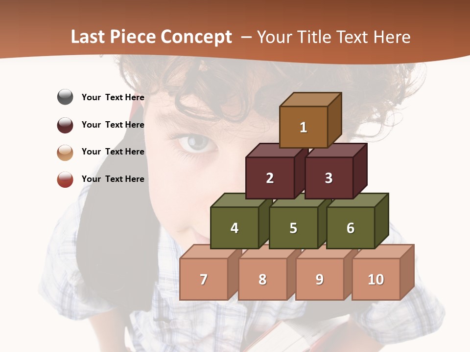 Rucksack Youth White PowerPoint Template