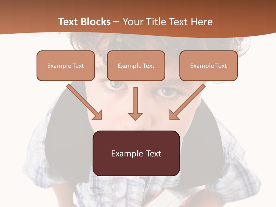 Rucksack Youth White PowerPoint Template