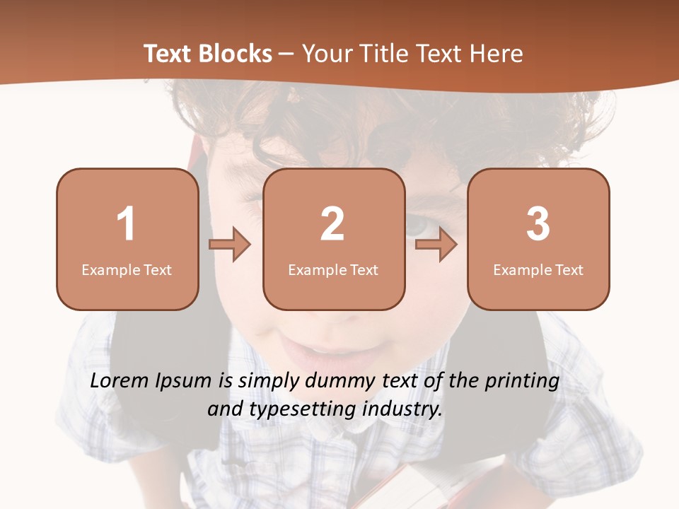 Rucksack Youth White PowerPoint Template