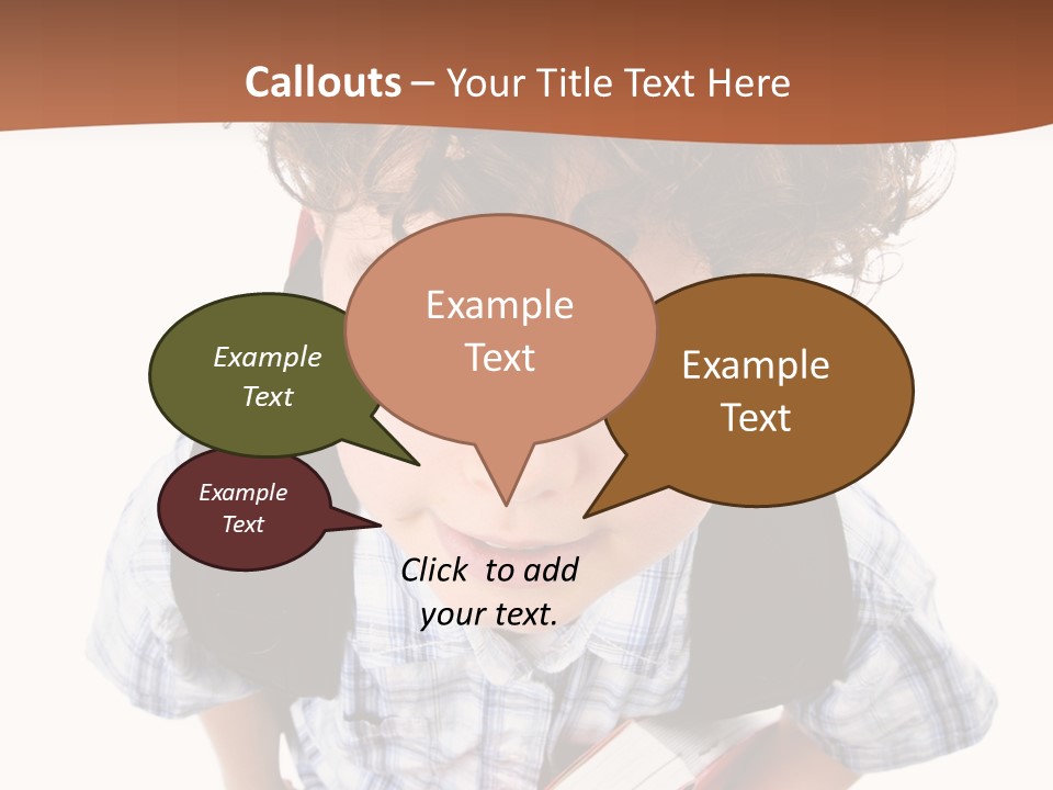 Rucksack Youth White PowerPoint Template