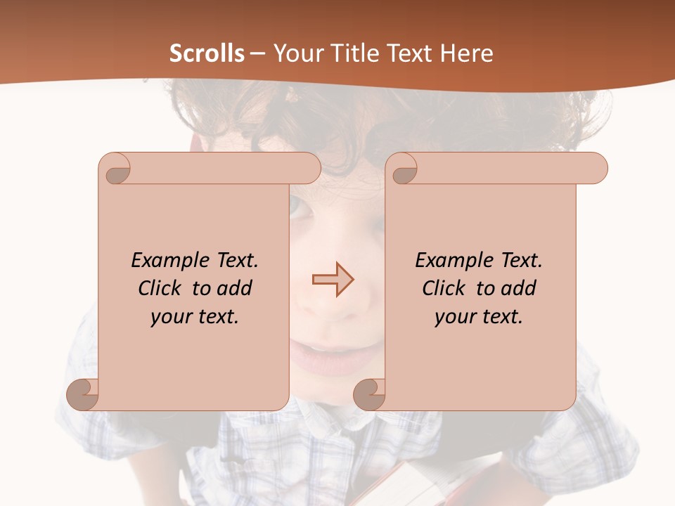 Rucksack Youth White PowerPoint Template