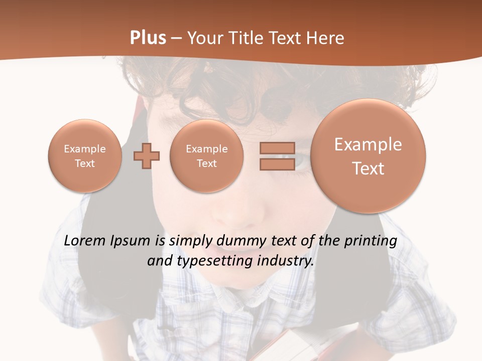 Rucksack Youth White PowerPoint Template