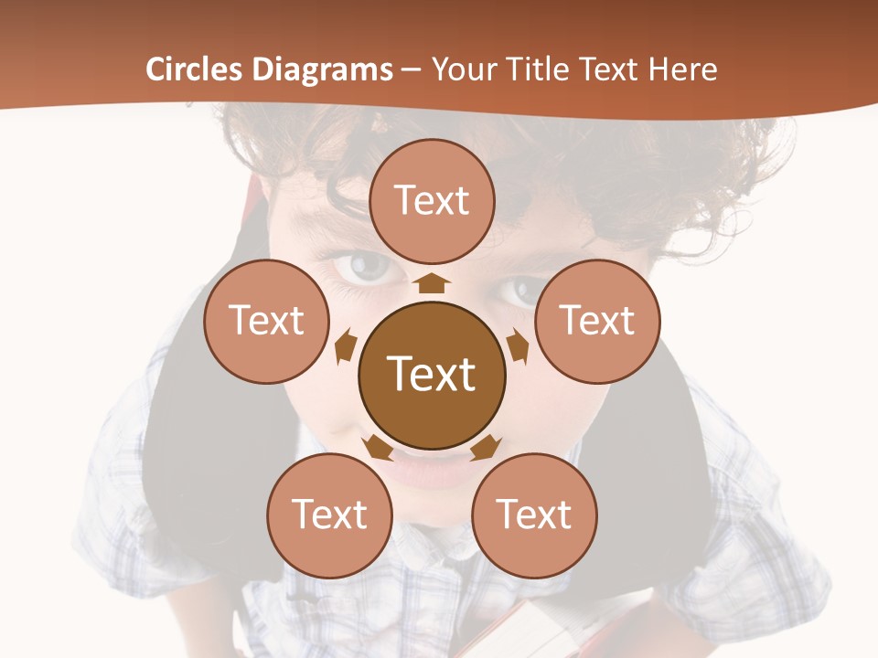 Rucksack Youth White PowerPoint Template