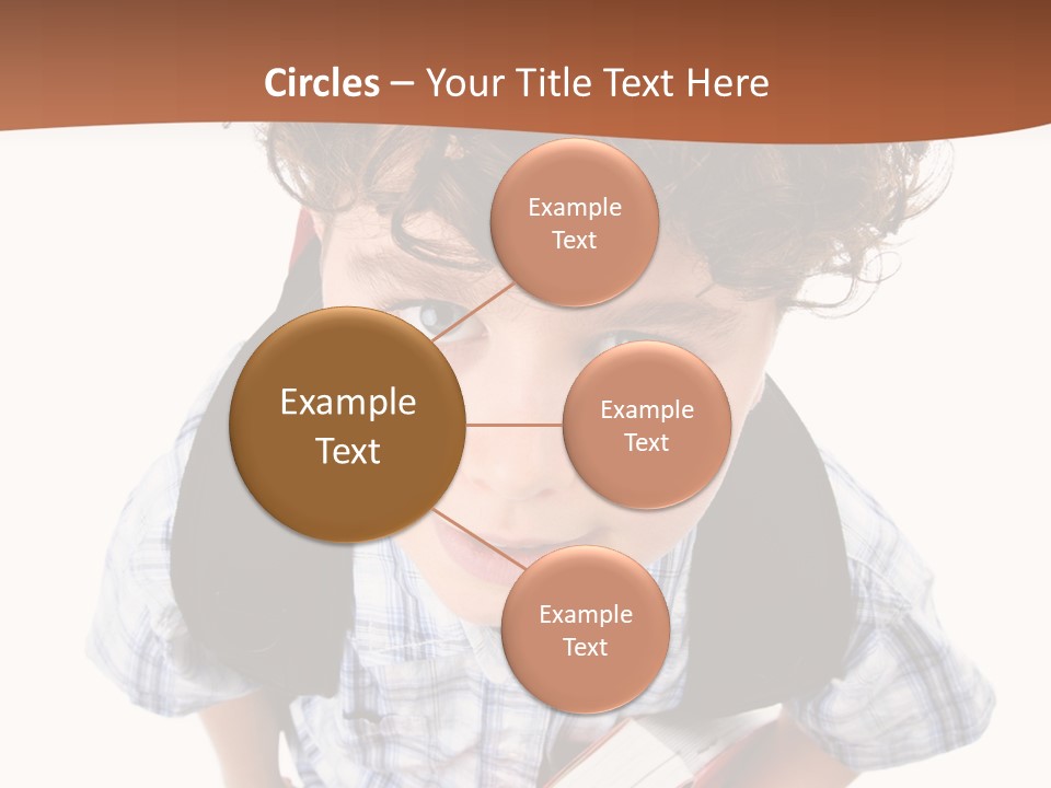 Rucksack Youth White PowerPoint Template