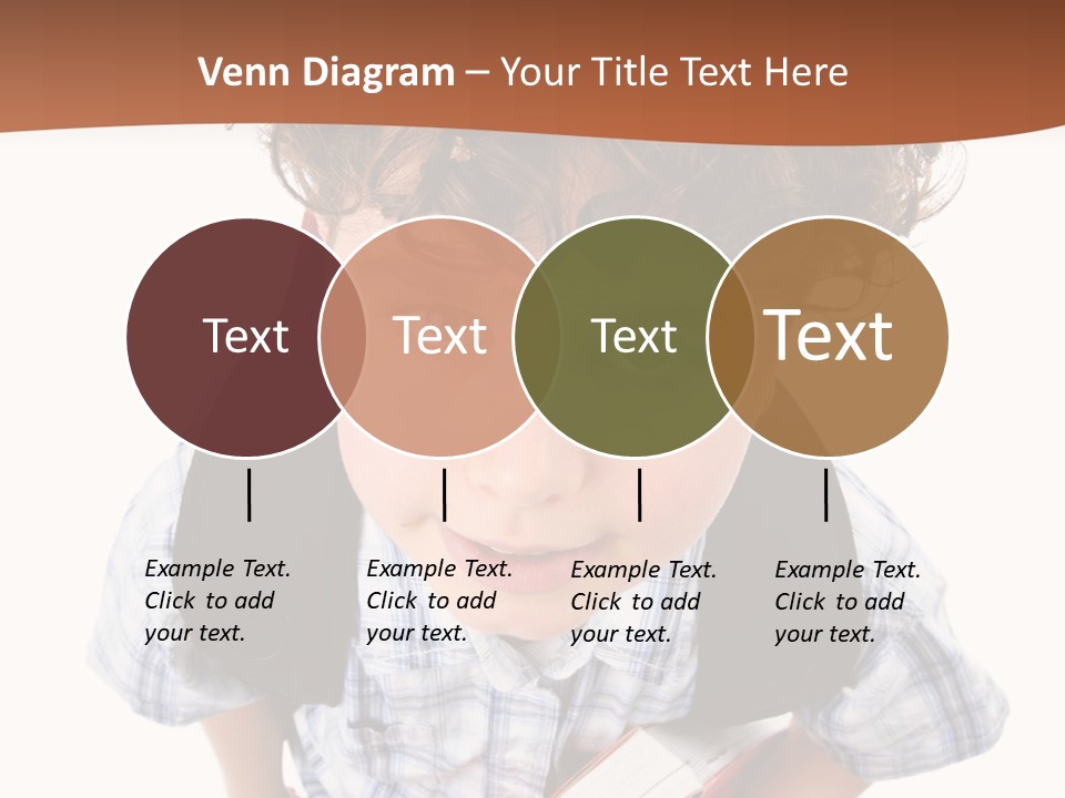 Rucksack Youth White PowerPoint Template