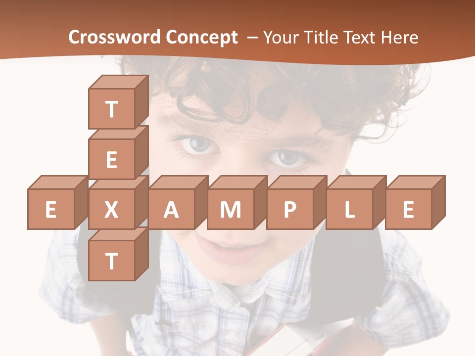 Rucksack Youth White PowerPoint Template