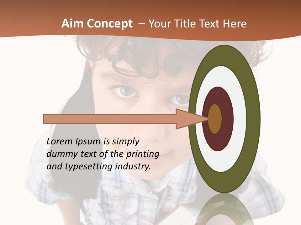 Rucksack Youth White PowerPoint Template