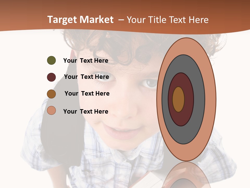 Rucksack Youth White PowerPoint Template