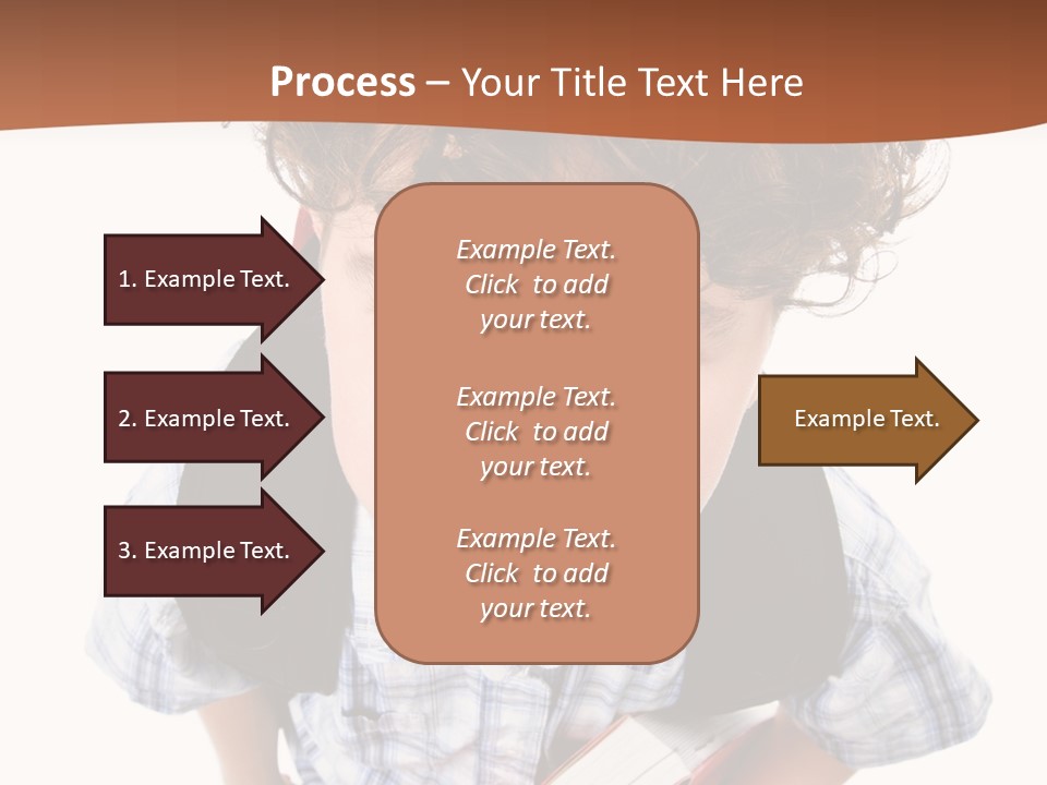 Rucksack Youth White PowerPoint Template