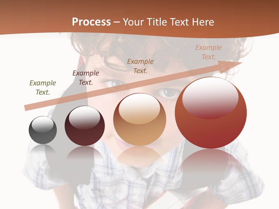 Rucksack Youth White PowerPoint Template