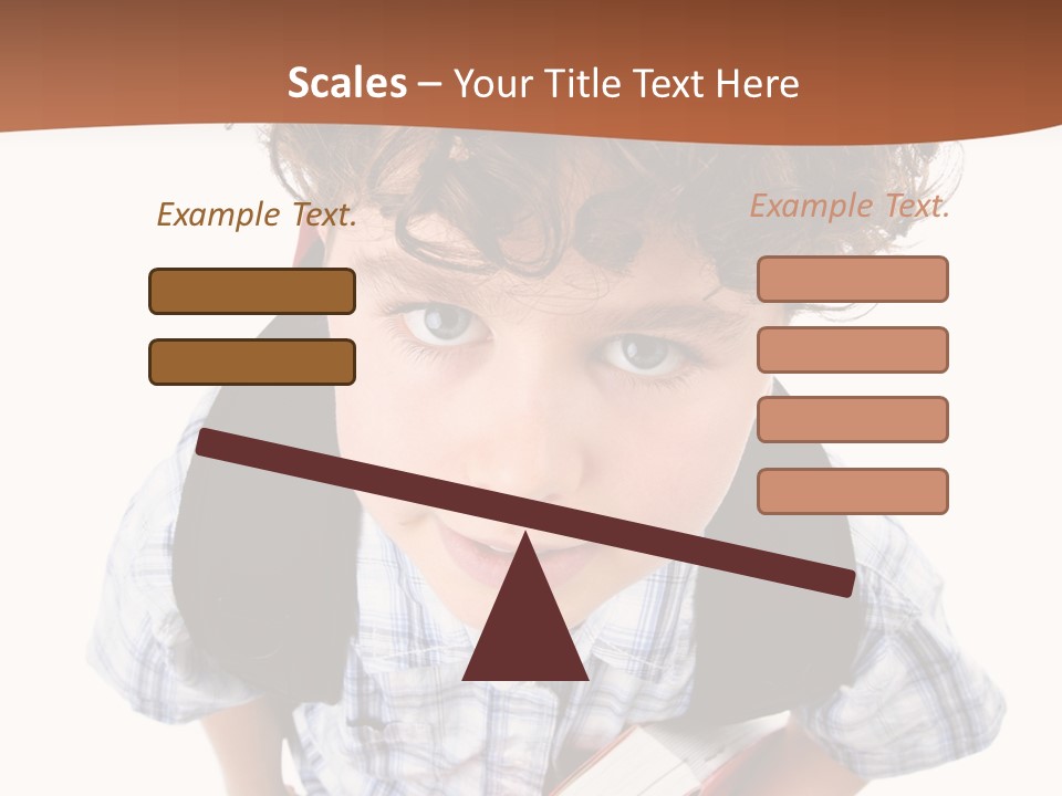 Rucksack Youth White PowerPoint Template