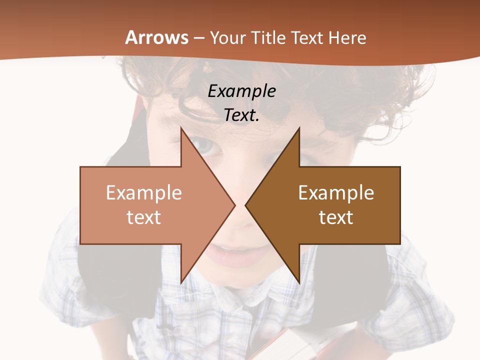 Rucksack Youth White PowerPoint Template