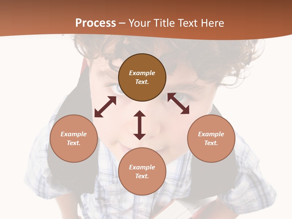 Rucksack Youth White PowerPoint Template