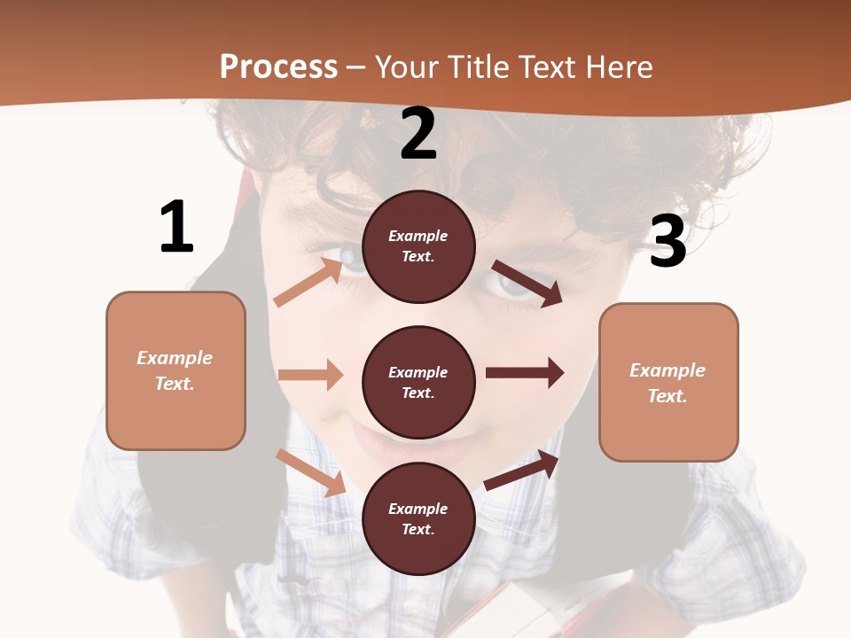 Rucksack Youth White PowerPoint Template