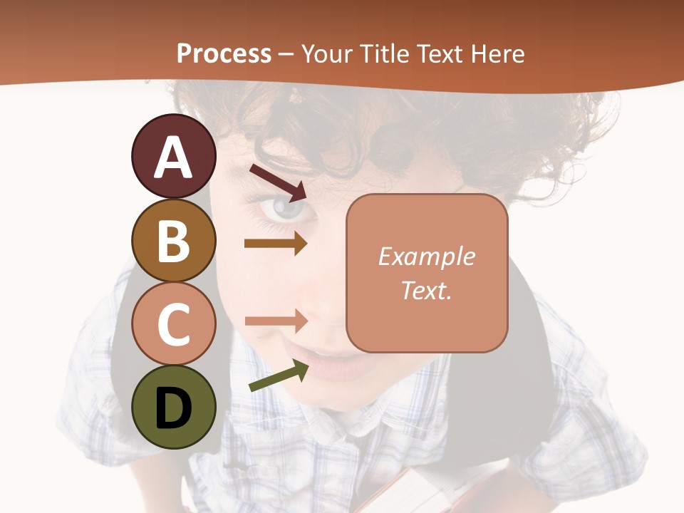 Rucksack Youth White PowerPoint Template