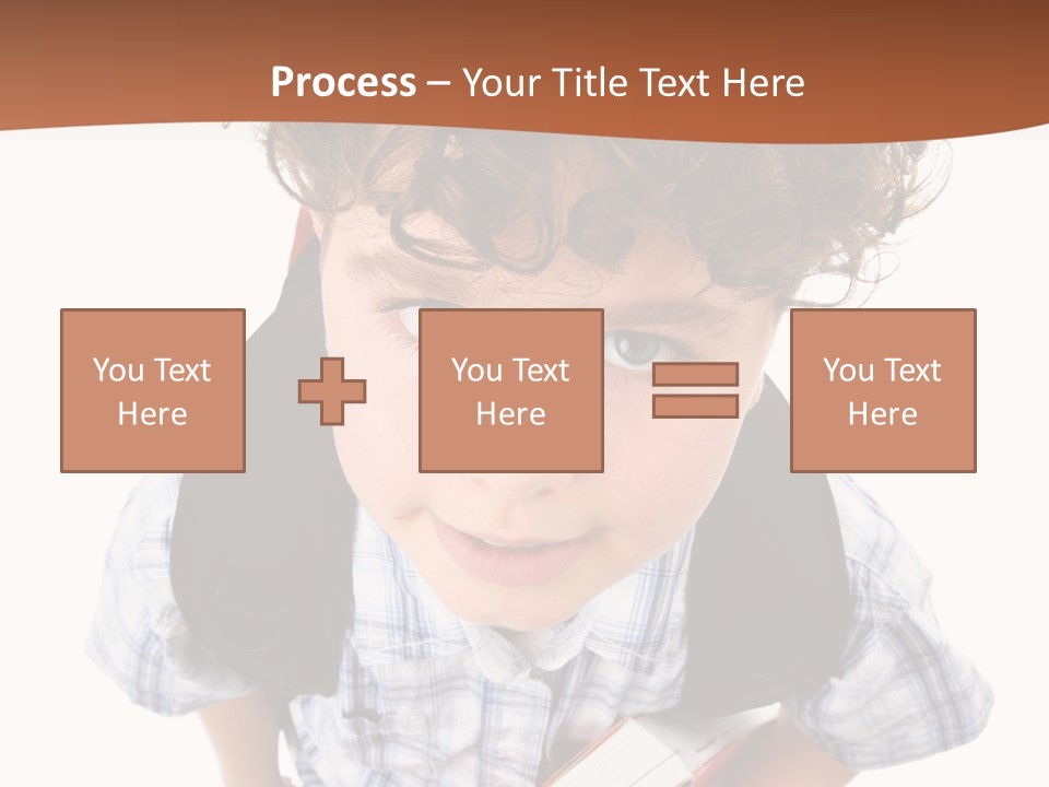 Rucksack Youth White PowerPoint Template