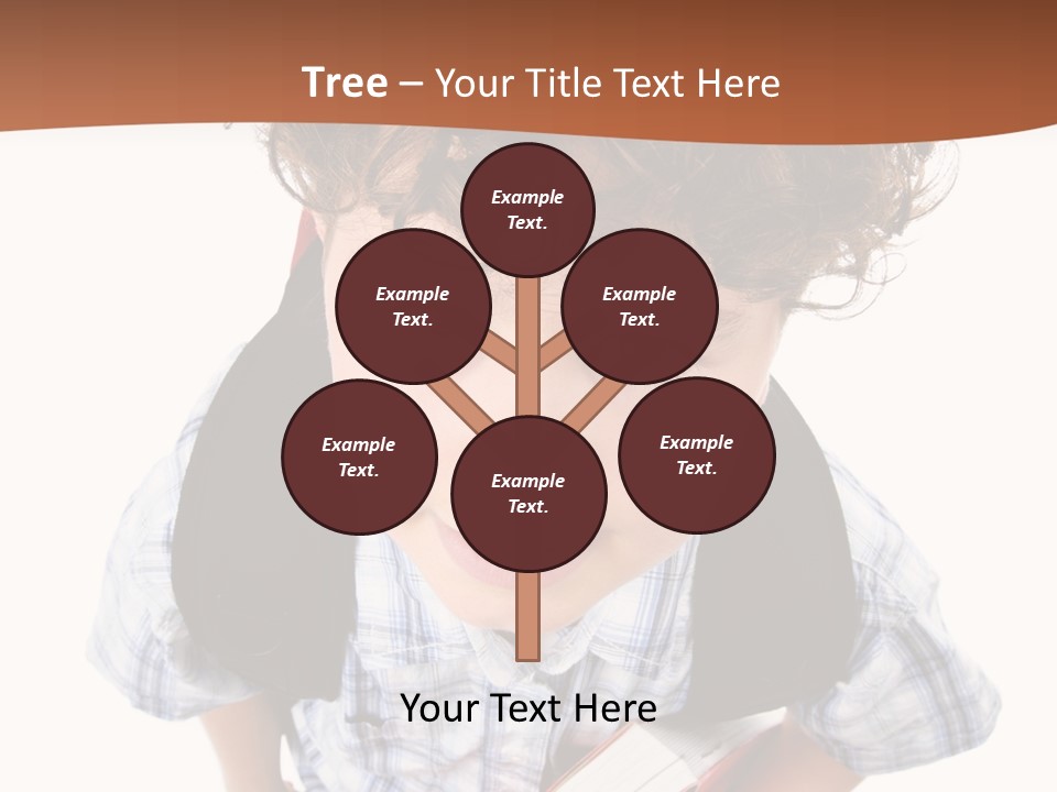 Rucksack Youth White PowerPoint Template