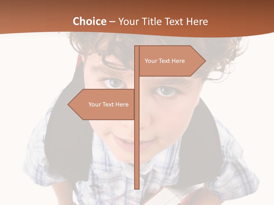 Rucksack Youth White PowerPoint Template