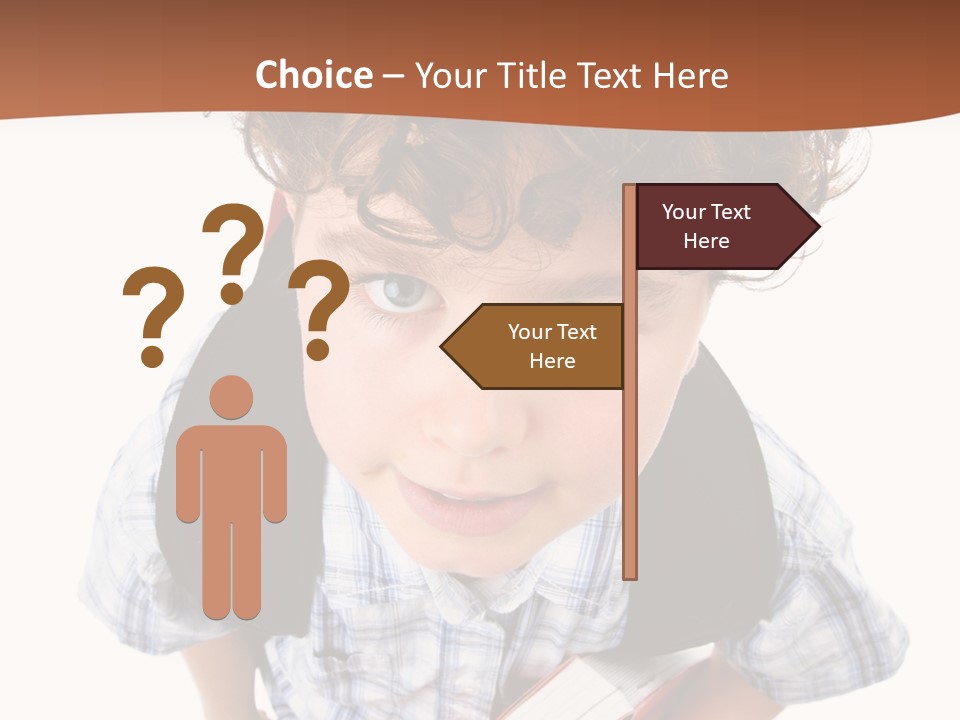 Rucksack Youth White PowerPoint Template