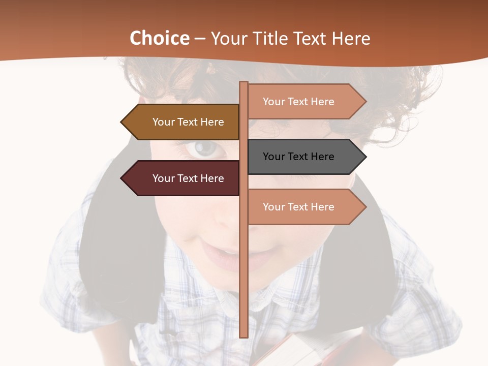 Rucksack Youth White PowerPoint Template