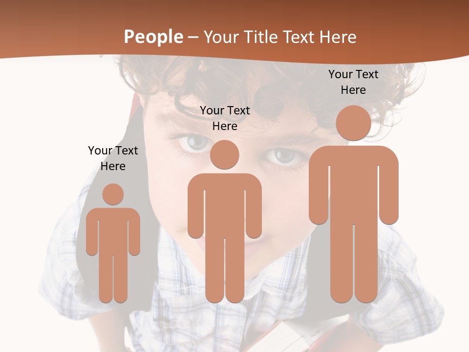 Rucksack Youth White PowerPoint Template