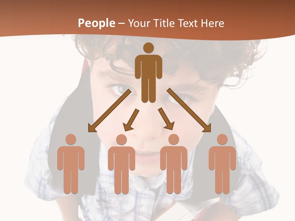 Rucksack Youth White PowerPoint Template