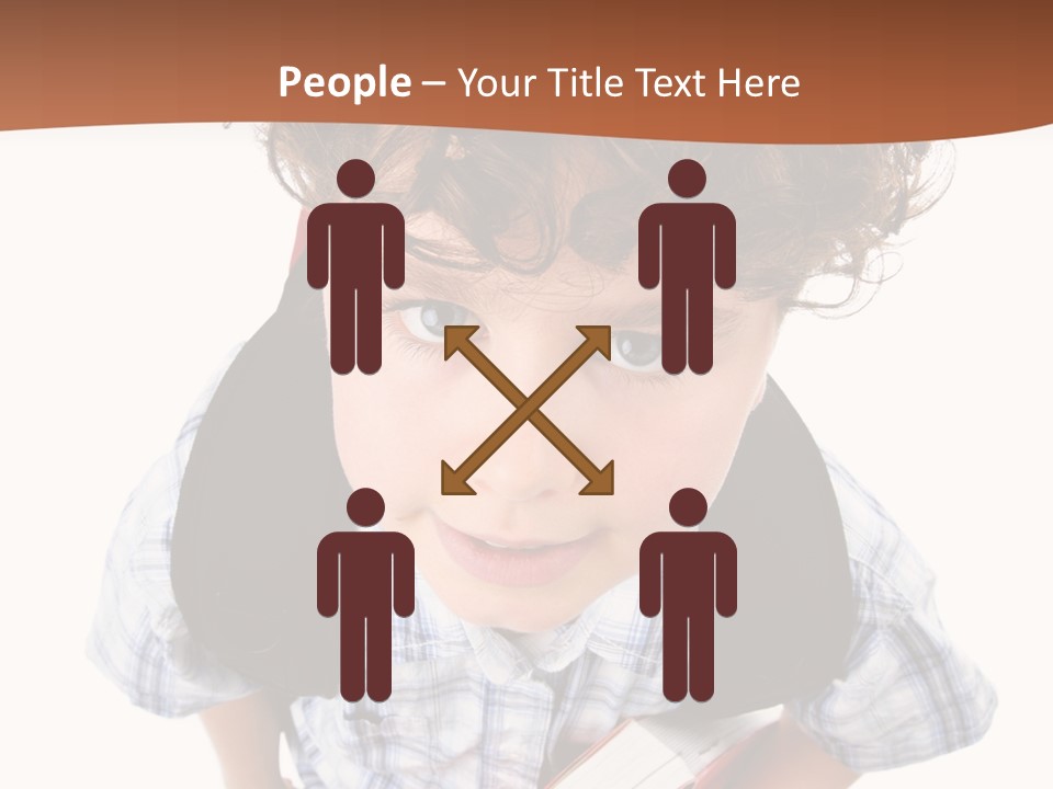 Rucksack Youth White PowerPoint Template