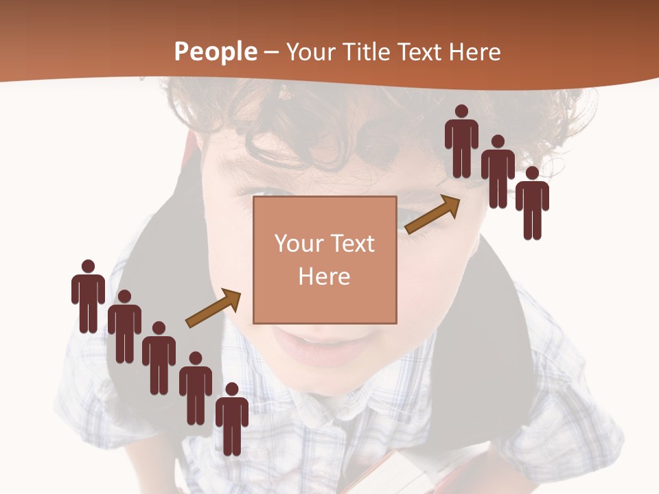 Rucksack Youth White PowerPoint Template