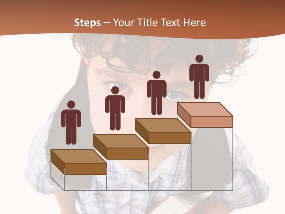 Rucksack Youth White PowerPoint Template