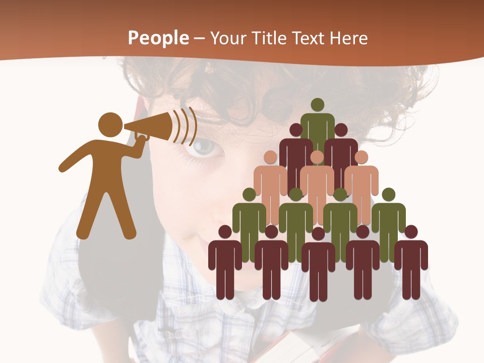 Rucksack Youth White PowerPoint Template