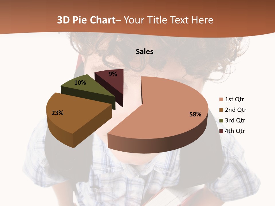 Rucksack Youth White PowerPoint Template