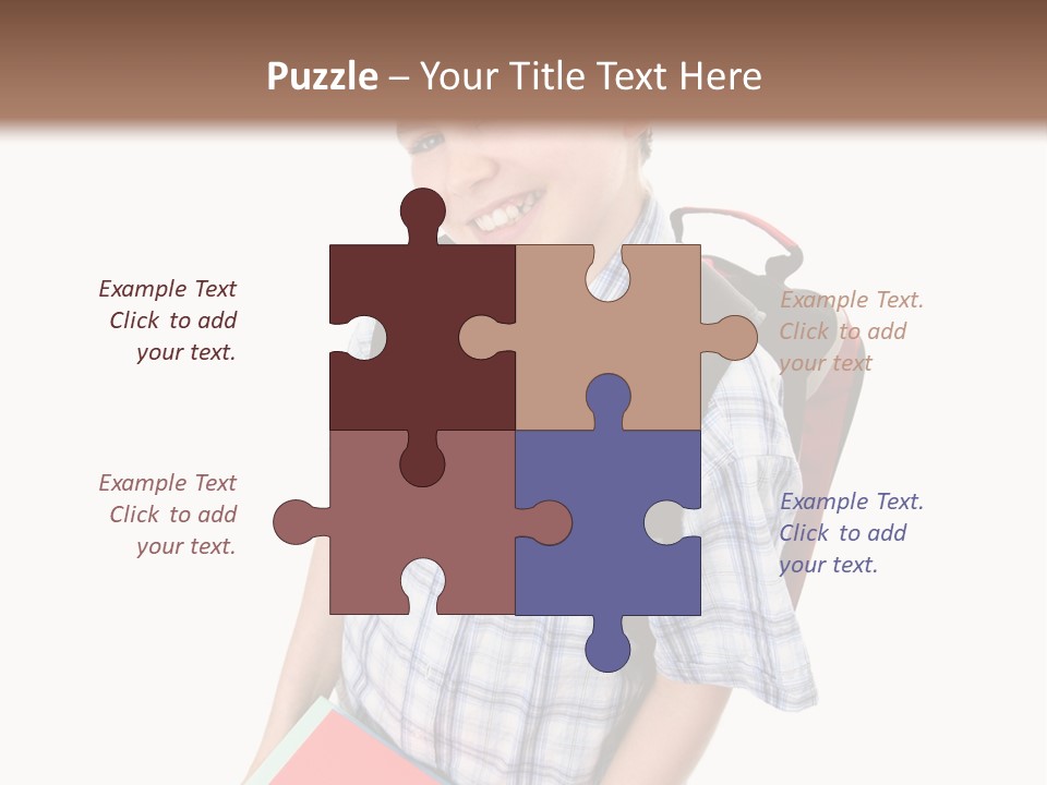 Education Schoolboy Pupil PowerPoint Template