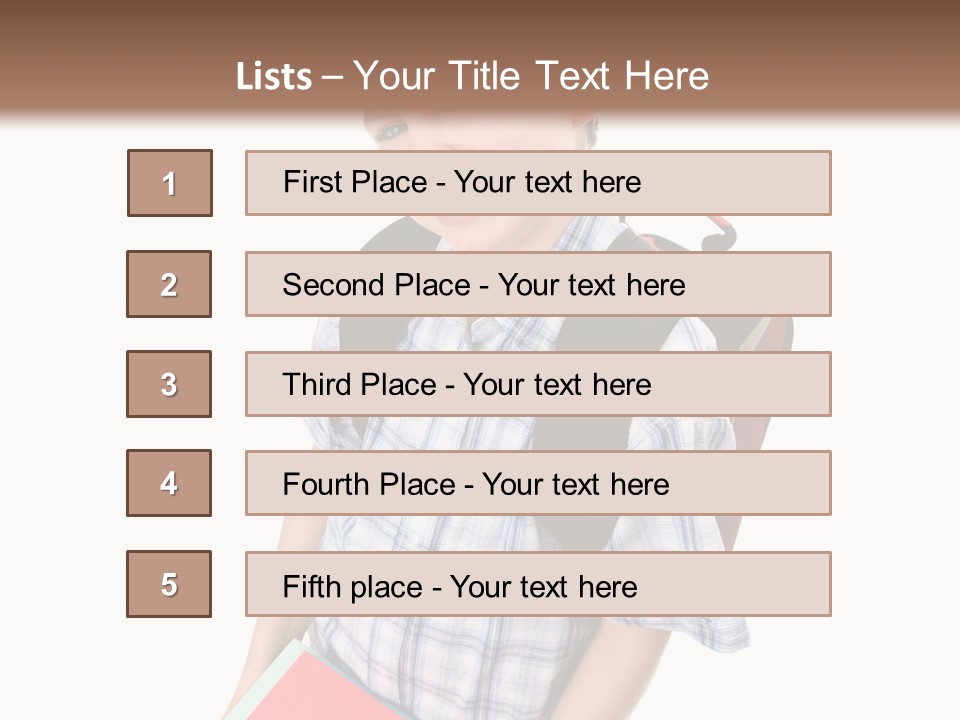 Education Schoolboy Pupil PowerPoint Template