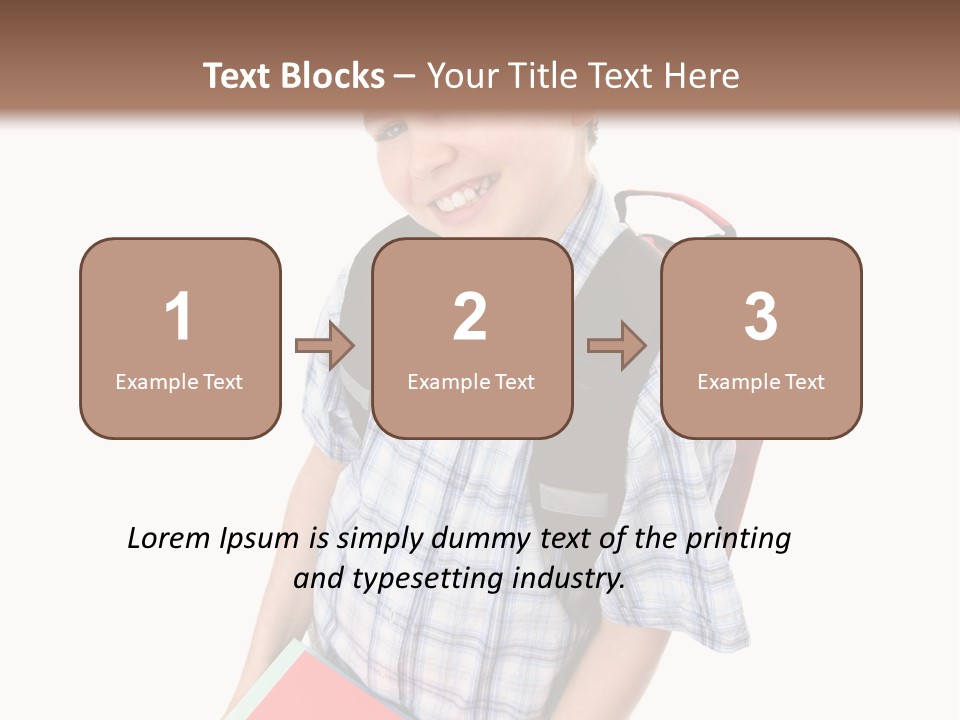 Education Schoolboy Pupil PowerPoint Template