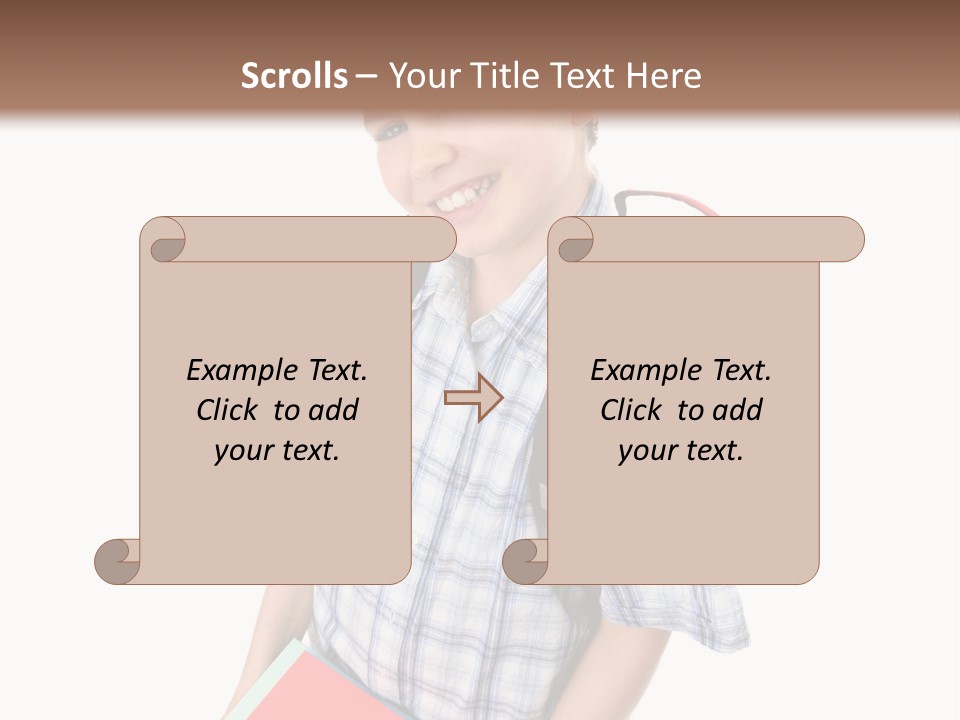 Education Schoolboy Pupil PowerPoint Template