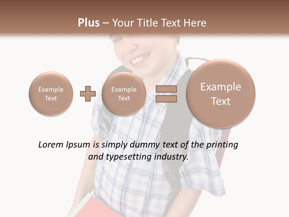 Education Schoolboy Pupil PowerPoint Template